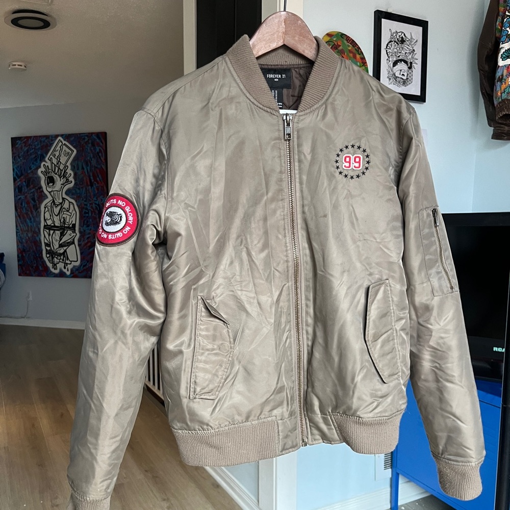 Patched Bomber Jacket